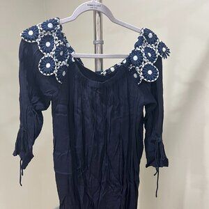 Ann Taylor Blue Knee Length Dress